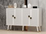 Hanah Home Consola Blanco y Oro